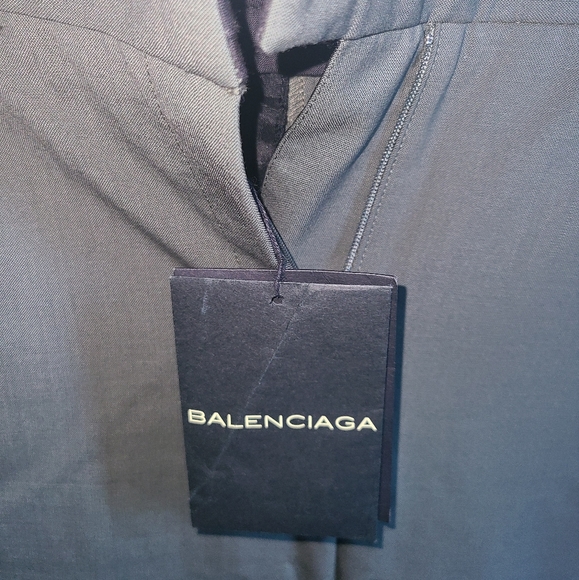 Authentic Balenciaga Dress Pants Slacks Women's Size 6 Olive Green New With Tag - Picture 2 of 13